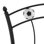 vidaXL Cadre de lit sans matelas noir métal 90x200 cm