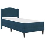 vidaXL Cadre de lit avec tête de lit Bleu 90 x 200 cm Velours