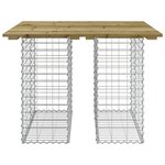 vidaXL Banc de jardin design gabion 100x102x72 cm bois de pin imprégné