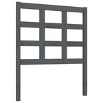 vidaXL Tête de lit Gris 80 5x4x100 cm Bois massif de pin