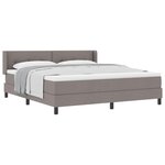 vidaXL Lit à ressorts avec matelas Taupe 200 x 180 cm Polyester