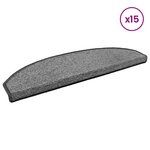 vidaXL Tapis d'escalier auto-adhésifs 15 Pièces Gris foncé