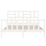vidaXL Cadre de lit sans matelas blanc 160x200 cm bois de pin massif