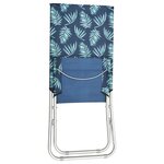 vidaXL Chaises de plage pliables lot de 2 Motif de feuilles Tissu