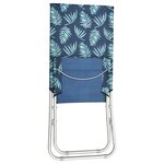 vidaXL Chaises de plage pliables 2 Pièces Motif de feuilles Tissu