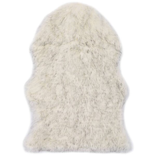 vidaXL Tapis 60 x 90 cm Peau de mouton synthétique Mélange de gris