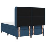 Lit coffre vidaXL avec matelas et LED bleu 160x200 cm en tissu