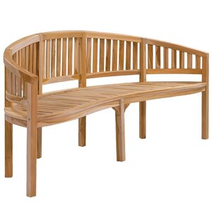 vidaXL Banc de jardin en forme de banane 200 cm bois de teck solide