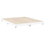 vidaXL Cadre de lit sans matelas blanc 200x200 cm bois d'ingénierie
