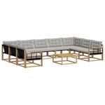 vidaXL Ensemble de canapés d'extérieur 10 Pièces Blanc et gris clair