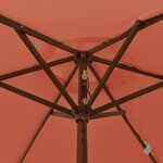 vidaXL Parasol de jardin avec mât en bois terre cuite 196x231 cm