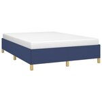 vidaXL Cadre de lit sans matelas bleu 140x200 cm tissu