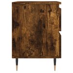vidaXL Table de chevet chêne fumé 40x35x50 cm bois d’ingénierie