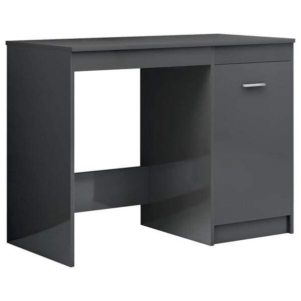 vidaXL Bureau Gris brillant 100x50x76 cm Aggloméré