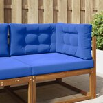 vidaXL Coussin de canapé d'extérieur Polyester Bleu royal 80 x 80 cm