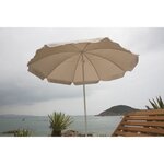 Parasol rond - Arc 1,80 m - Structure en polyester anti-uv - Gris