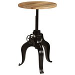 vidaXL Table de bar Bois de manguier massif 60 x (76-110) cm