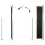 vidaXL Auvent latéral rétractable de patio 170x300 cm Noir