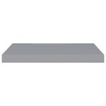 vidaXL Étagères murales flottantes 2 Pièces Gris 60x23 5x3 8 cm MDF