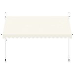 vidaXL Auvent manuel rétractable 400 cm Crème