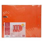 Lot De 3 Classeurs À Levier - Dos De 80mm - Format À Classer A4 - Extérieur En Polypropylène / Intérieur En Papier - Orange - Exacompta