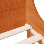 vidaXL Cadre de lit sans matelas cire marron 135x190cm bois pin massif