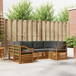 vidaXL Ensemble de canapé d'angle 6 Pièces Naturel et Anthracite