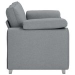 vidaXL Canapé avec coussin Gris clair 160 x 77 x 82 cm tissu