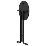 vidaXL Table à manger noir Ø60x110 cm bois d'ingénierie et acier