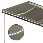 vidaXL Auvent manuel rétractable avec LED 3 5x2 5 m Crème