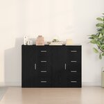 vidaXL Buffets 2 Pièces Chêne Noir 60x31x84 cm Bois d'Ingénierie