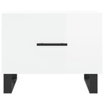 vidaXL Tables basses 2 Pièces blanc brillant 50x50x40cm bois d'ingénierie