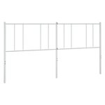 vidaXL Tête de lit métal blanc 200 cm