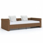 vidaXL Lit avec éclairage USB Marron Tissu 90x200 cm