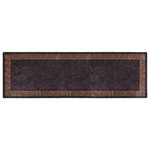 vidaXL Tapis lavable antidérapant 80x300 cm Noir et doré