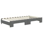 vidaXL Lit de jour avec gigogne et matelas gris foncé 100x200 cm tissu