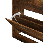 vidaXL Armoire à chaussures Chêne fumé 63x24x81 cm Bois d'ingénierie