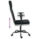 vidaXL Chaise de bureau réglable en hauteur noir