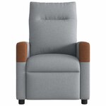 vidaXL Fauteuil de massage inclinable électrique gris clair tissu