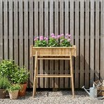 vidaXL Jardinière avec support Naturel 100 x 38 x 114 cm Bambou