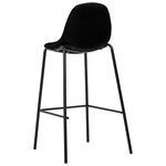 vidaXL Ensemble de bar 5 Pièces Tissu Noir