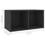 vidaXL Meubles TV 2 Pièces Gris 72x35x36 5 cm Aggloméré