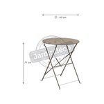 Table ronde en acier 60 cm cuba