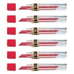 Etui 12 Mines Rouge 0 5 mm pour portemine x 6 PENTEL