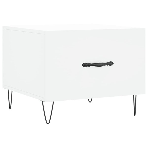 vidaXL Table basse blanc 50x50x40 cm bois d'ingénierie