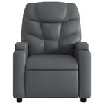 vidaXL Fauteuil de massage inclinable Gris Similicuir