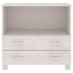 vidaXL Buffet HAMAR Blanc 85x35x80 cm Bois massif de pin