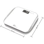 LITTLE BALANCE 8227 IMC Wave, Pese-personne électronique, IMC (Indice Masse Corporelle), 180 Kg/ 100 g, Multi-utilisateurs, Blanc