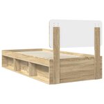 vidaXL Cadre de lit avec tête de lit Sonoma 100 x 200 cm Pin massif