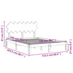 vidaXL Cadre de lit sans matelas bois de pin massif